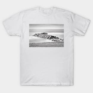 Abandoned Rock Pier B&W T-Shirt